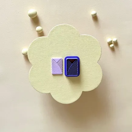 Cortador arcilla polimérica - rectángulo líneas art deco