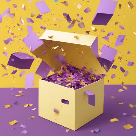 Caja sorpresa con cortadores y herramientas usadas