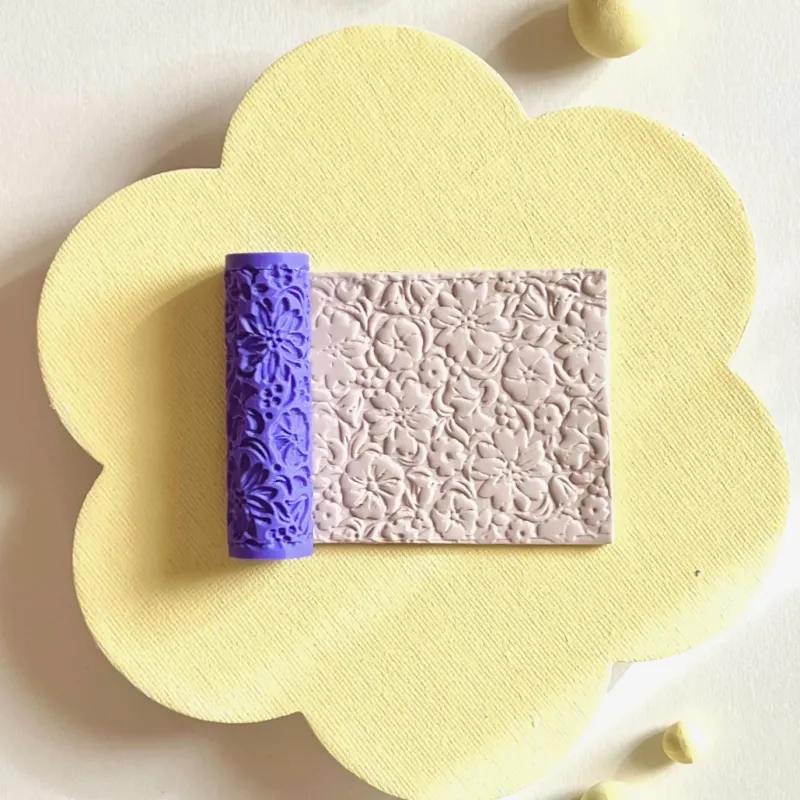 Mini rodillo de textura - estampado floral