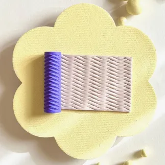 Mini rodillo textura para arcilla polimérica: ondas - Lylo Tools