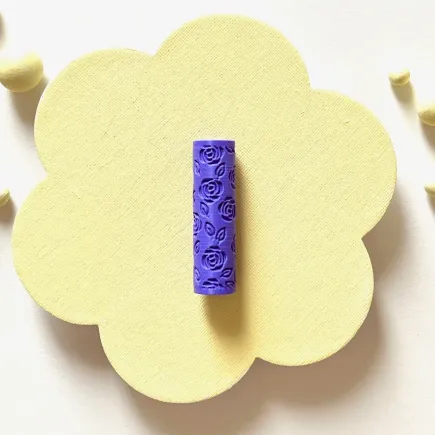 Mini rodillo de textura - estampado rosas