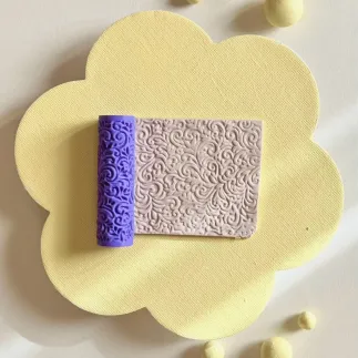 Mini rodillo textura para arcilla polimérica: floritura - Lylo Tools