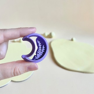 Cortador para arcilla polimérica luna con flores