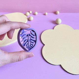 Cortador para arcilla polimérica hoja monstera