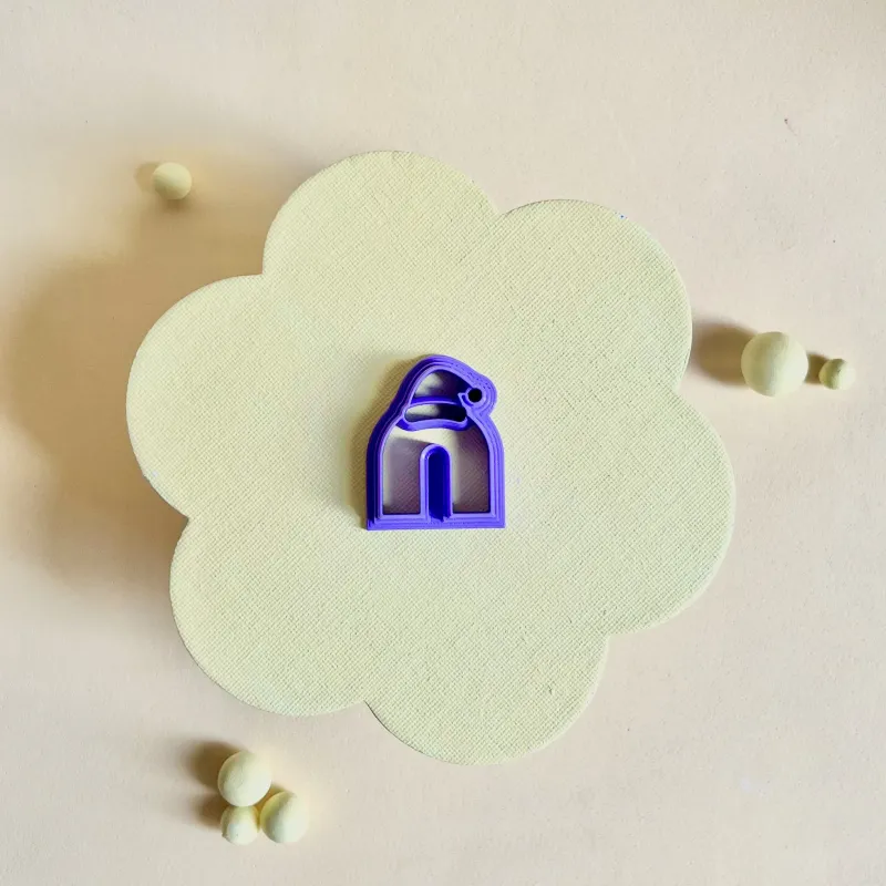 Cortador arcilla polimérica - Arco con gorro de Navidad Cortador arcilla polimérica - Arco con gorro de Navidad