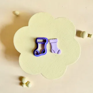 Cortador arcilla polimérica - Calcetín de Navidad