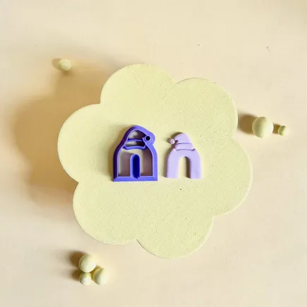 Cortador arcilla polimérica - Arco con gorro de Navidad