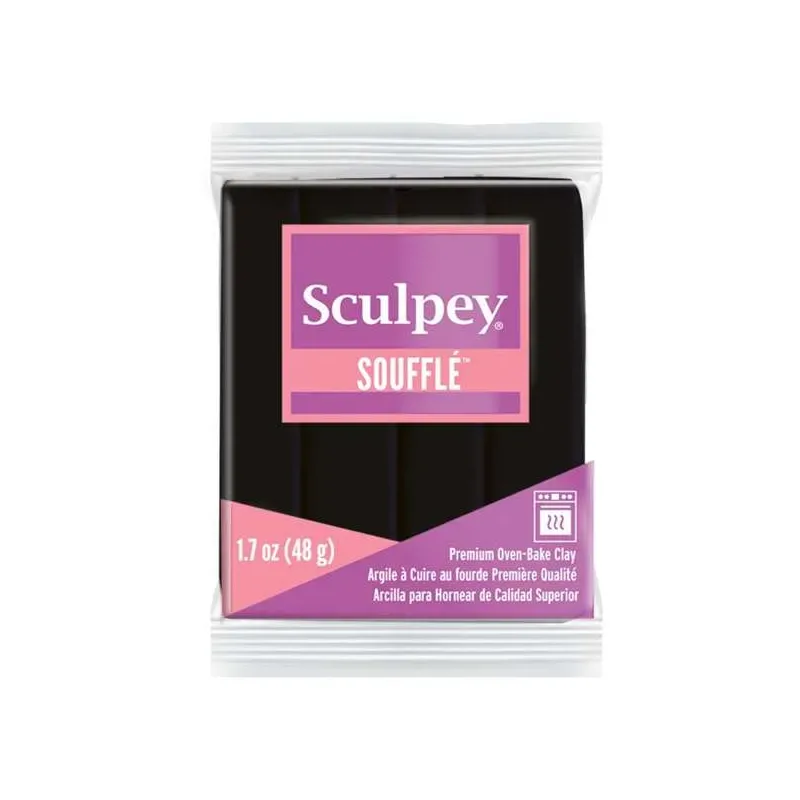 Arcilla polimérica Sculpey Soufflé - Negro poppy seed