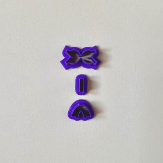 Mini cortadores arcilla polimérica: lazos coquette doble - Lylo Tools