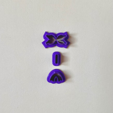 Mini cortadores arcilla polimérica: lazos coquette doble - Lylo Tools