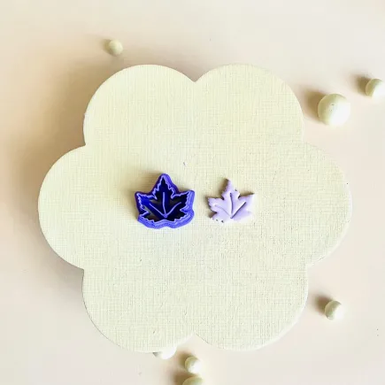 Cortador arcilla polimérica - Hoja de arce con 3 marcas