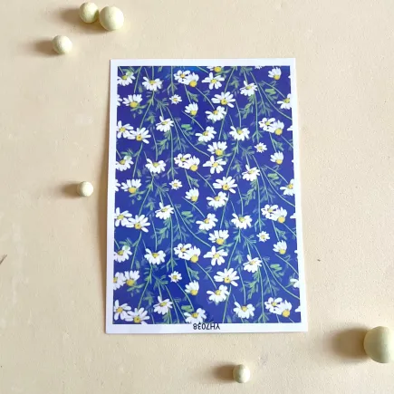 Papel transferencia arcilla polimérica: margaritas azul - Lylo Tools