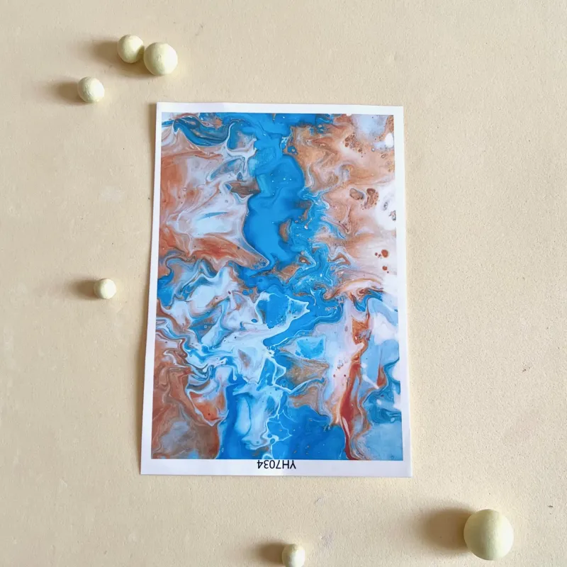 Papel de transferencia para arcilla polimérica - Estilo 6 acuarelas Papel de transferencia para arcilla polimérica - Estilo 6 acuarelas