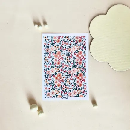 Papel de transferencia para arcilla polimérica - Estilo 11 florecillas