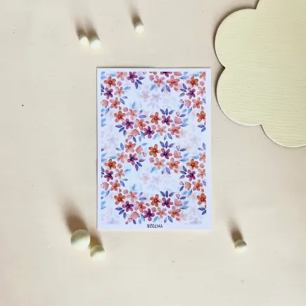 Papel transferencia arcilla polimérica: gradiente flores - Lylo Tools