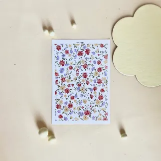 Papel transferencia arcilla polimérica: flores de colores - Lylo Tools