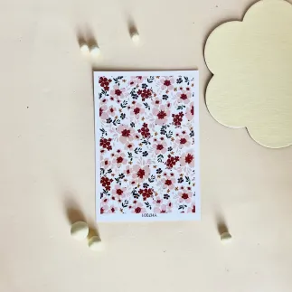 Papel transferencia arcilla polimérica: flores granates - Lylo Tools