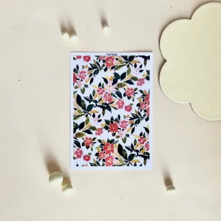 Papel transferencia arcilla polimérica: flores rojas - Lylo Tools