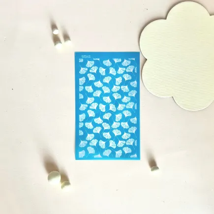 Silk screen para arcilla: plantilla hojas ginko - Lylo Tools