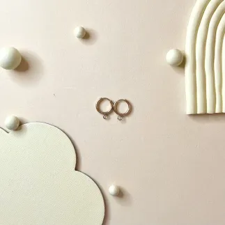 Aro 1cm de acero inoxidable con argolla color dorado - Lylo Tools