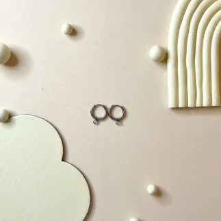 Aro 1cm de acero inoxidable con argolla color plateado - Lylo Tools