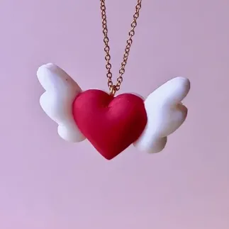 Cortador para arcilla polimérica corazón con alas