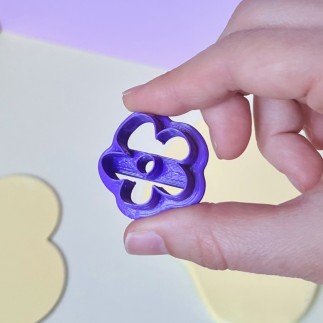 Cortador para arcilla polimérica flor orgánica 5 pétalos