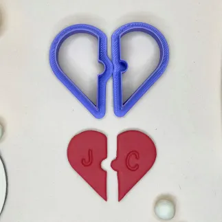 Set cortadores arcilla polimérica: corazones puzzle - Lylo Tools