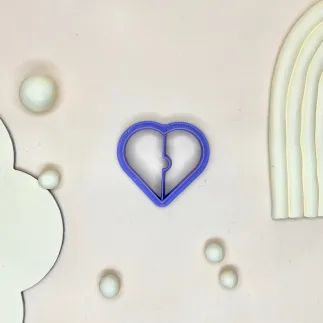 Cortador arcilla polimérica - corazón puzzle