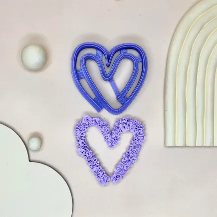 Cortador arcilla polimérica - corazón exterior para llavero