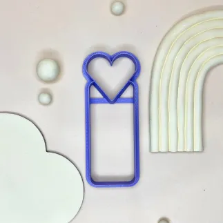 Cortador arcilla polimérica - corazón marca páginas