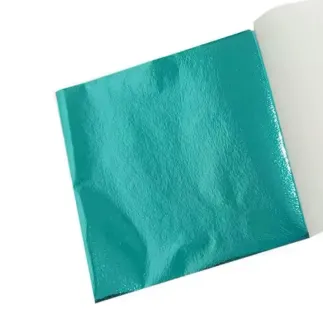 Hojas pan de oro para arcilla polimérica: color cian - Lylo Tools