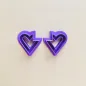 Cortador para arcilla polimérica para hacer aros con forma de corazón Cortador para arcilla polimérica para hacer aros con forma de corazón