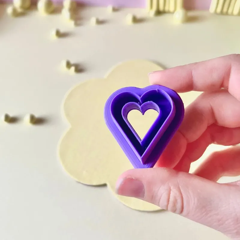 Cortador para arcilla polimérica corazón exterior