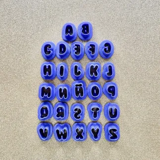 Set cortadores arcilla polimérica - abecedario 1cm - Lylo Tools