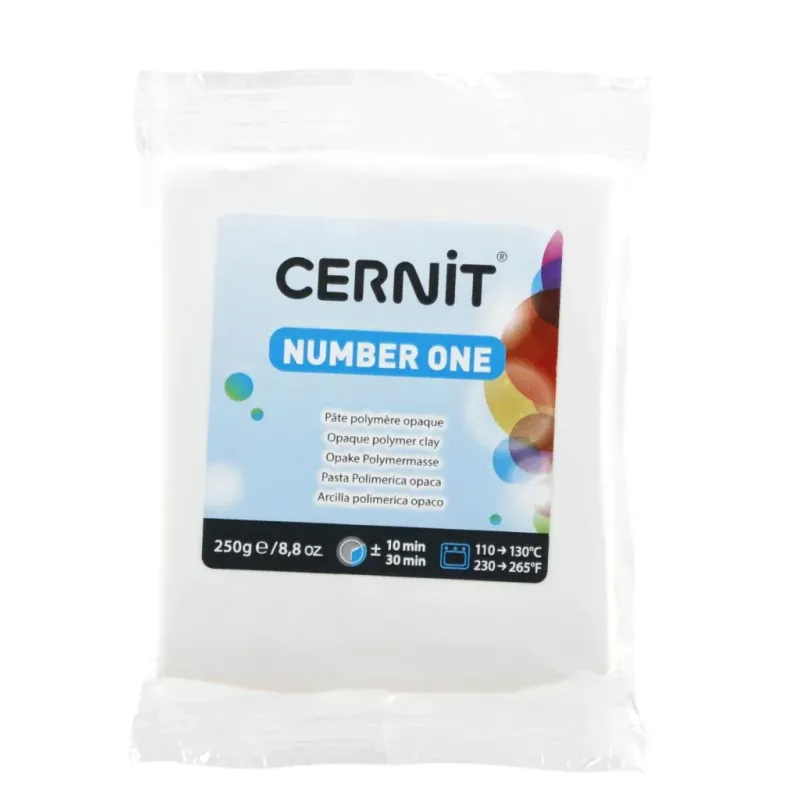 Arcilla polimerica Cernit Number One - Blanco opaco 250gr Arcilla polimerica Cernit Number One - Blanco opaco 250gr