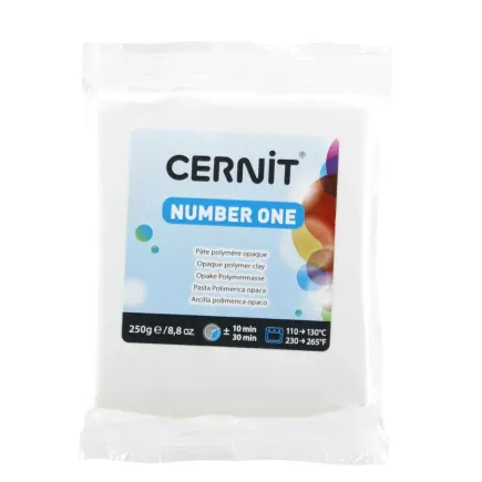 Arcilla polimerica Cernit Number One - Blanco opaco 250gr