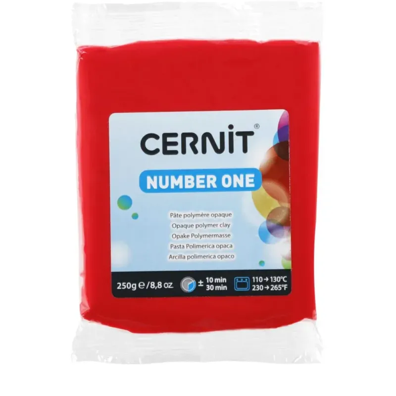 Arcilla polimerica Cernit Number One - Rojo 250gr