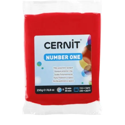 Arcilla polimerica Cernit Number One - Rojo 250gr