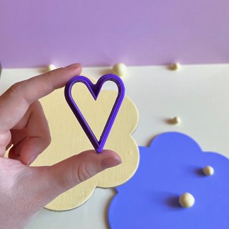 Cortador para arcilla polimérica corazón grande