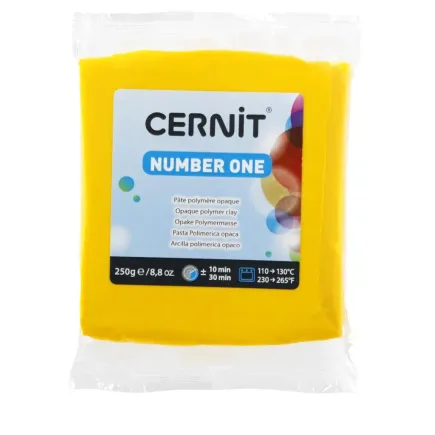 Arcilla polimerica Cernit Number One - Amarillo 250gr