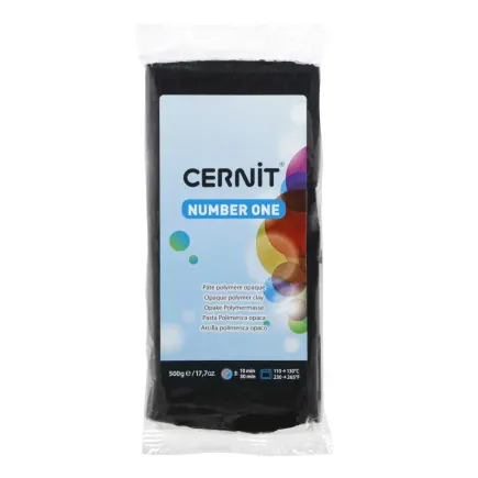 Arcilla polimerica Cernit Number One - Negro 500gr