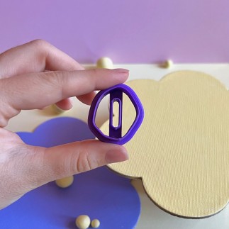 Cortador para arcilla polimérica link orgánico estilo donut