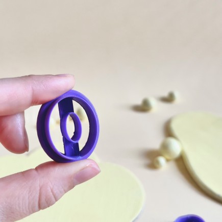 Cortador para arcilla polimérica óvalo estilo donut