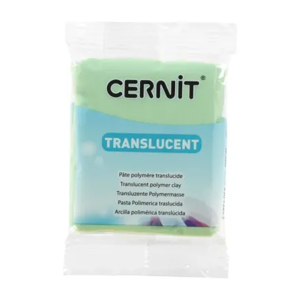 Arcilla polimerica Cernit Transparente - Verde limón 56gr