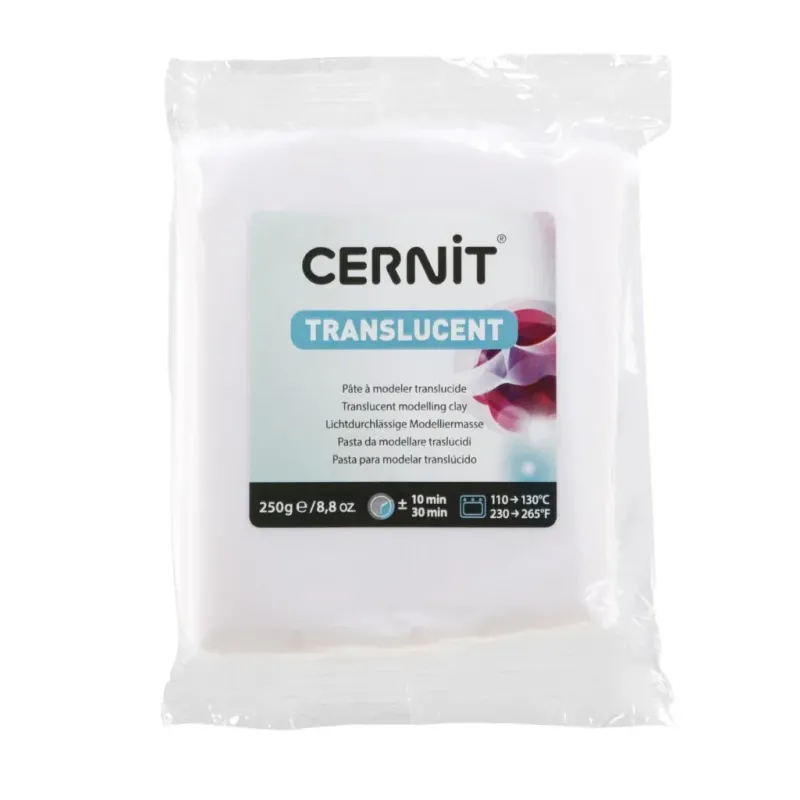 Arcilla polimerica Cernit Transparente - Blanco traslúcido 250gr Arcilla polimerica Cernit Transparente - Blanco traslúcido 250gr