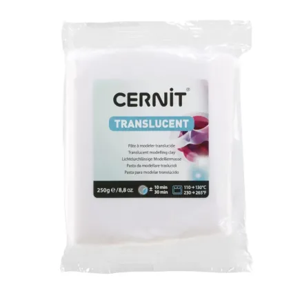 Arcilla polimerica Cernit Transparente - Blanco traslúcido 250gr
