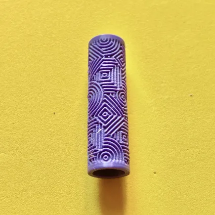Mini rodillo de textura - estampado rombos y círculos