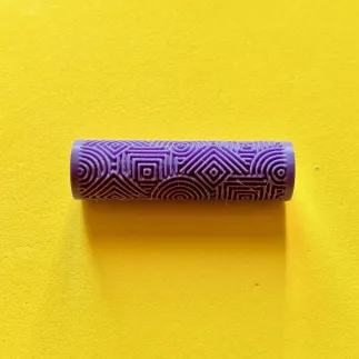 Mini rodillo de textura: estampado rombos y círculos - Lylo Tools