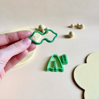 Set de cortadores para arcilla polimérica lazos coquette pequeños